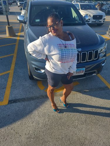 Customer photo review of Block His Number Sweatshirt