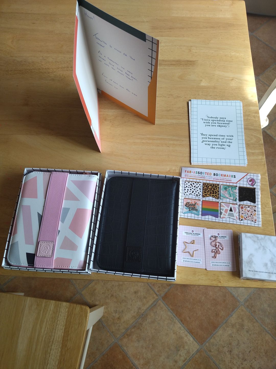 Customer photo review of Pink Geometric - Travel Organiser