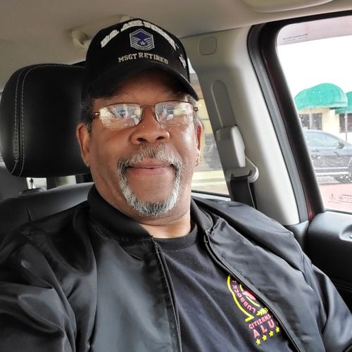 Customer photo review of Black US Air Force MSGT Master Sergeant Retired Veteran Hat Baseball Ball Cap E7