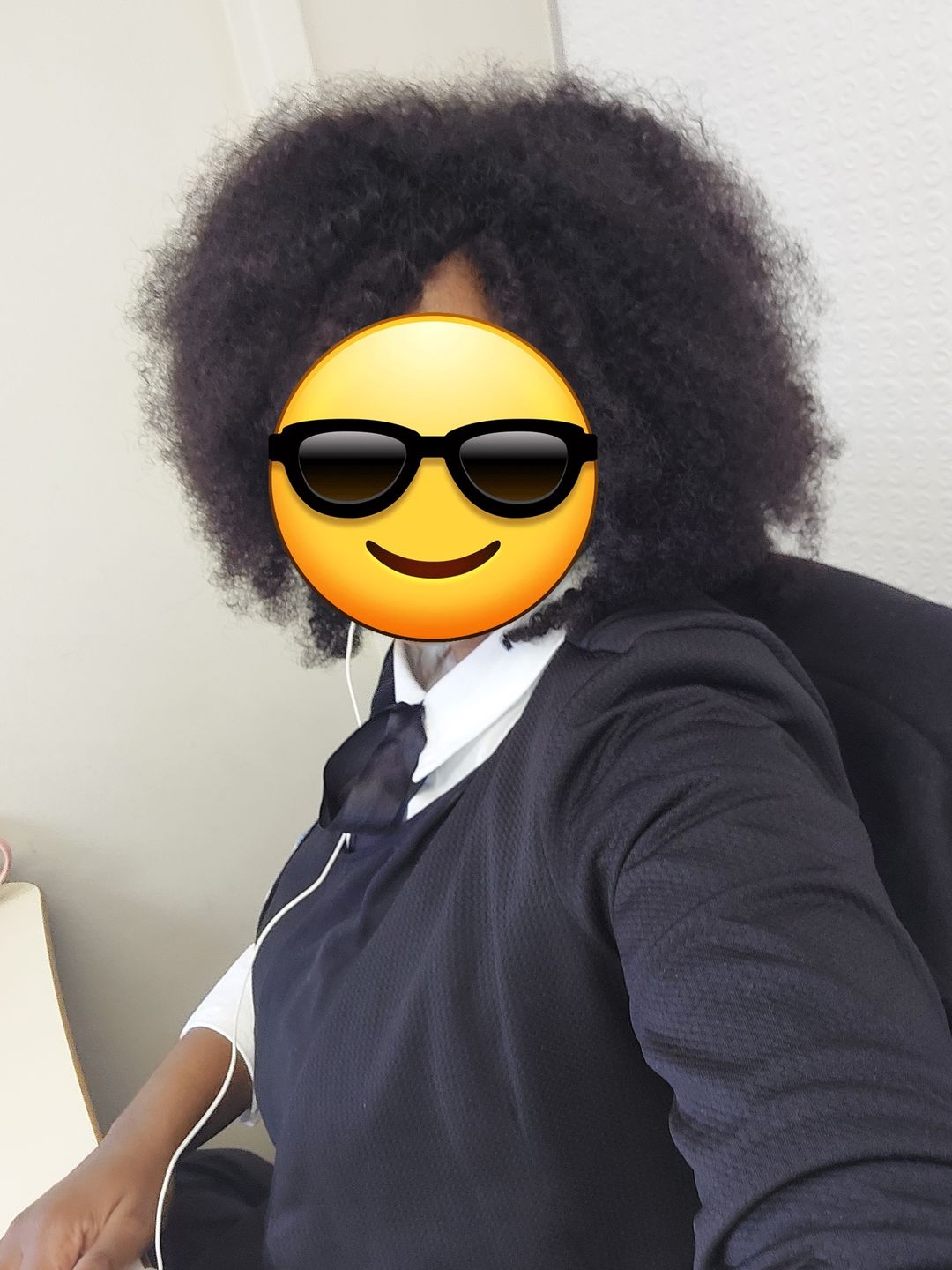 Customer photo review of Brazilian Kinky Curl Fringe - Gabby