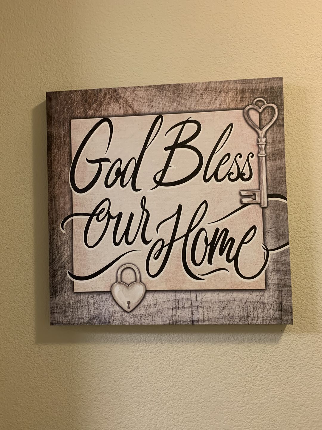 Customer photo review of "God Bless Our Home" Premium Canvas