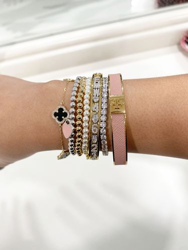 Customer photo review of PERSONALIZED SKINNY CHARM BANGLE ™