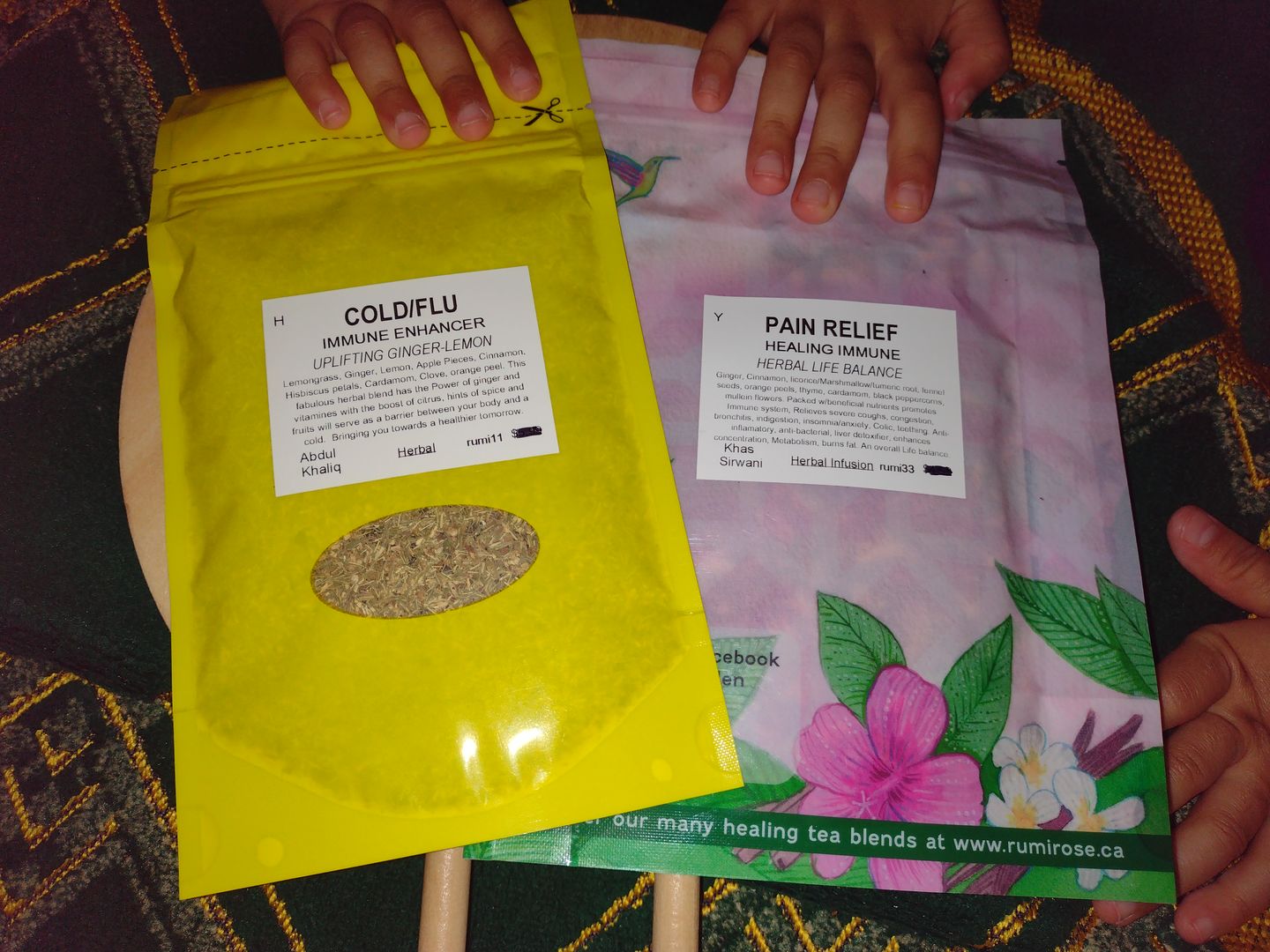Customer photo review of Ginger Cinnamon Life Balance Herbal Tea