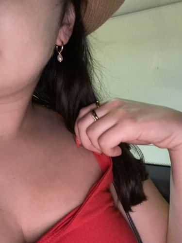 Customer photo review of Boucles D'Oreilles Pearl - Vermeil