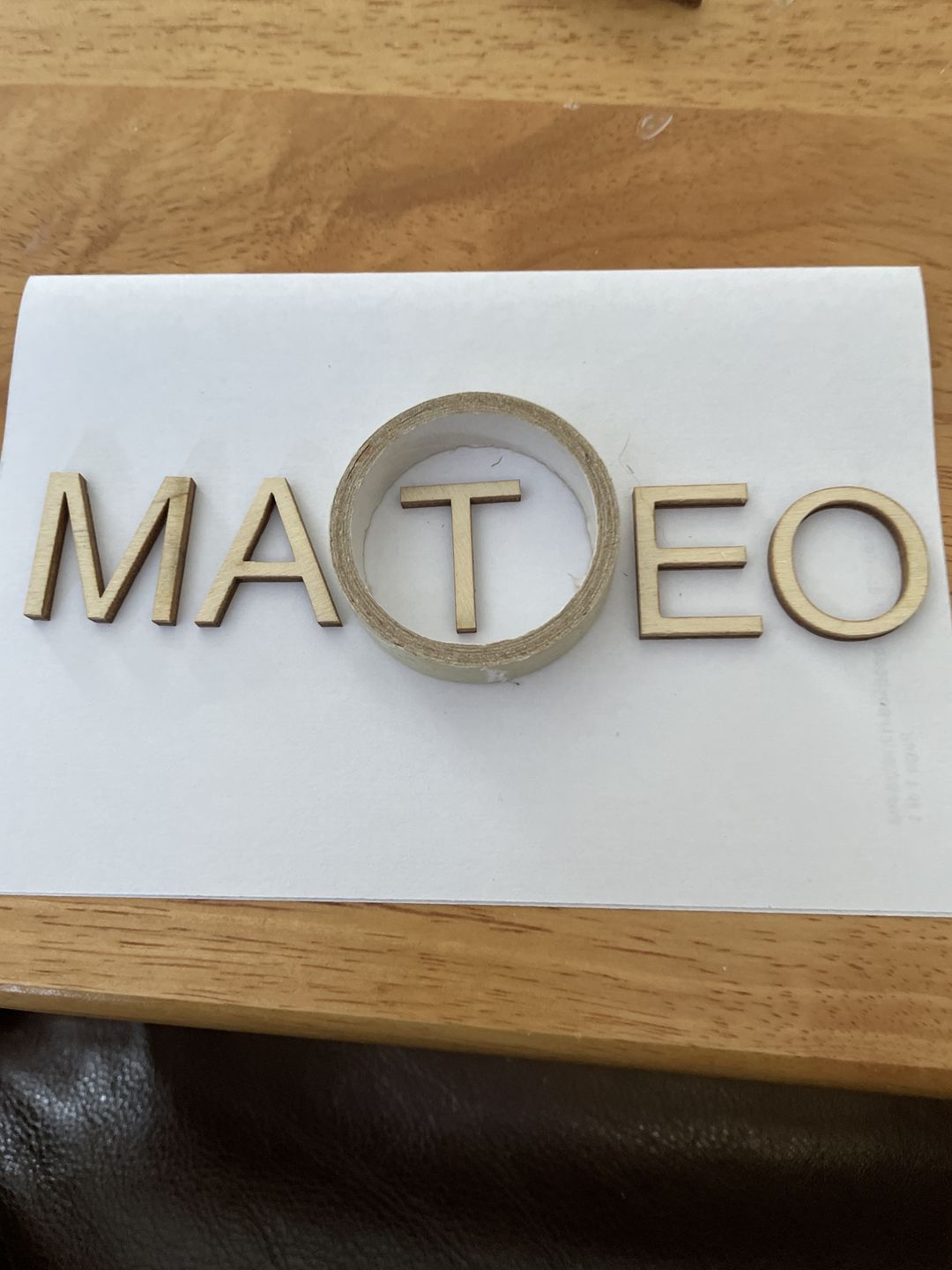 Customer photo review of Unfinished Wooden Arial Letter T Shape - Craft - up to 36" DIY