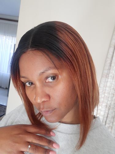 Customer photo review of Brazilian BLUSH 10A Bob Lace Wig - 12"