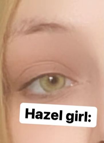 Customer photo review of Hazel Girl Contact Lenses(12 months of use)