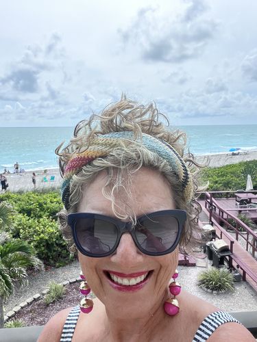Customer photo review of VENICE RAINBOW RAFFIA WOVEN ALICE HEADBAND