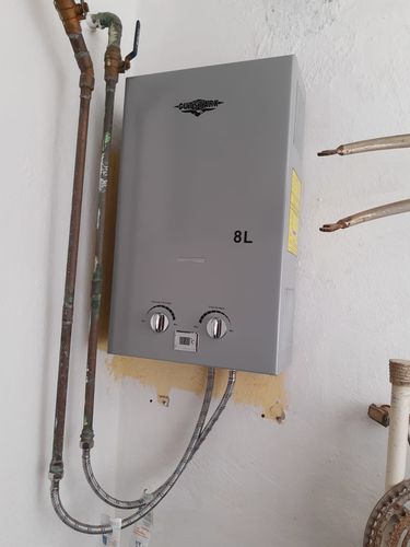 Customer photo review of Calentador Agua 1.5 Servicio Boiler Electrico Paso Gas Lp 8l