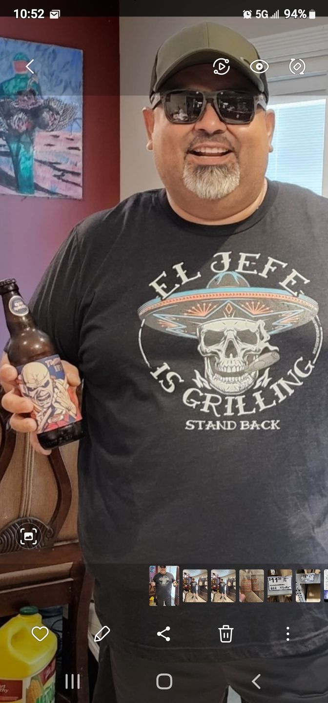 Customer photo review of Premium El Jefe Is Grilling OG Greaser Tee