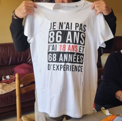 Customer photo review of T-shirt Homme Anniversaire 86 ans Expérience