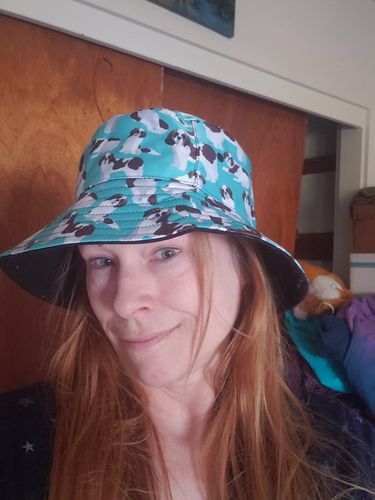 Customer photo review of St Bernards Print Design LKS302 Unisex Bucket Hat