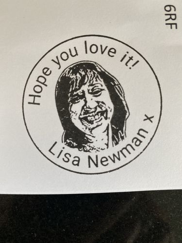 Customer photo review of Wooden Handle Face Stamp