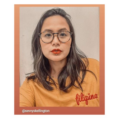 Customer photo review of Filipina Embroidered Loose Drop Shoulder Crop
