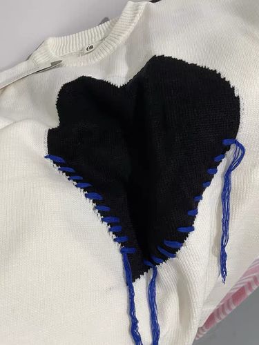 Customer photo review of Harajuku Style Dripping Heart Knit Sweater