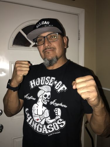 Customer photo review of House Of Chingasos Vintage Greaser T-Shirt