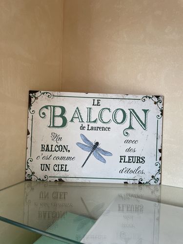 Customer photo review of Joie dans le jardin – Outdoor-Pancarte de porte