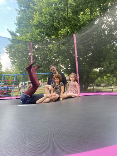 Customer photo review of 1500lbs 12FT Round Trampoline for Adults&Kids