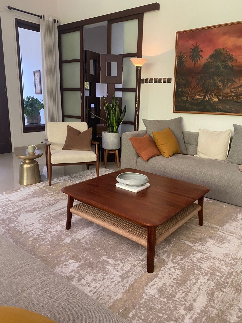 Customer photo review of Square Coffee Table in Premium Teak & Loom