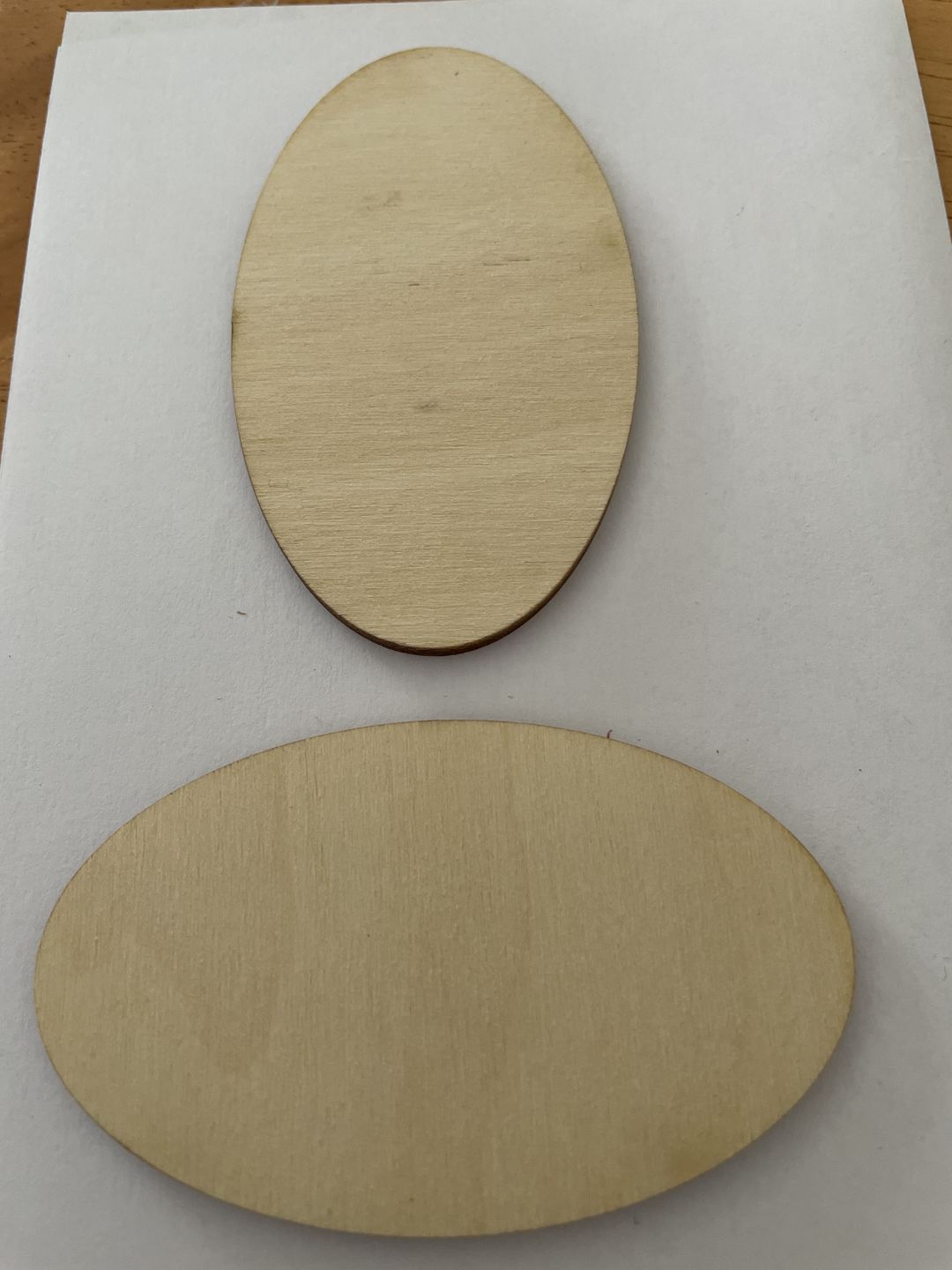 Customer photo review of Unfinished Wooden Oval Shape - Craft - up to 24" DIY