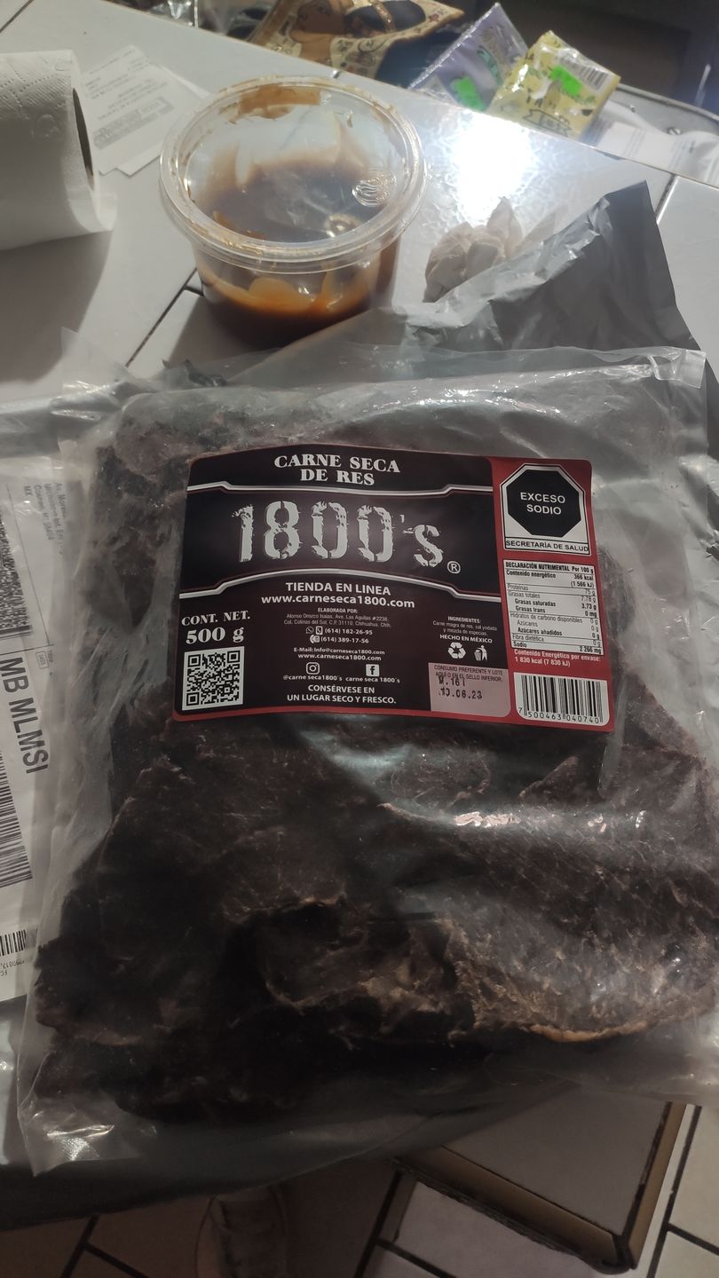 Customer photo review of Carne seca en trozo 500gr.
