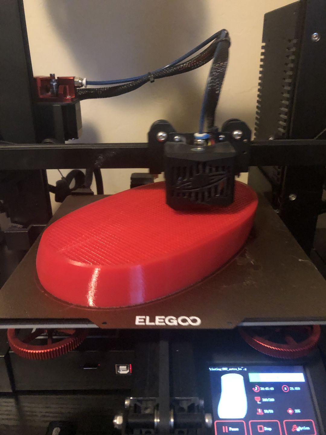 Customer photo review of Candy Red PETG Filament 1.75mm