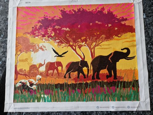 Customer photo review of Malen nach Zahlen - Elefantenreise