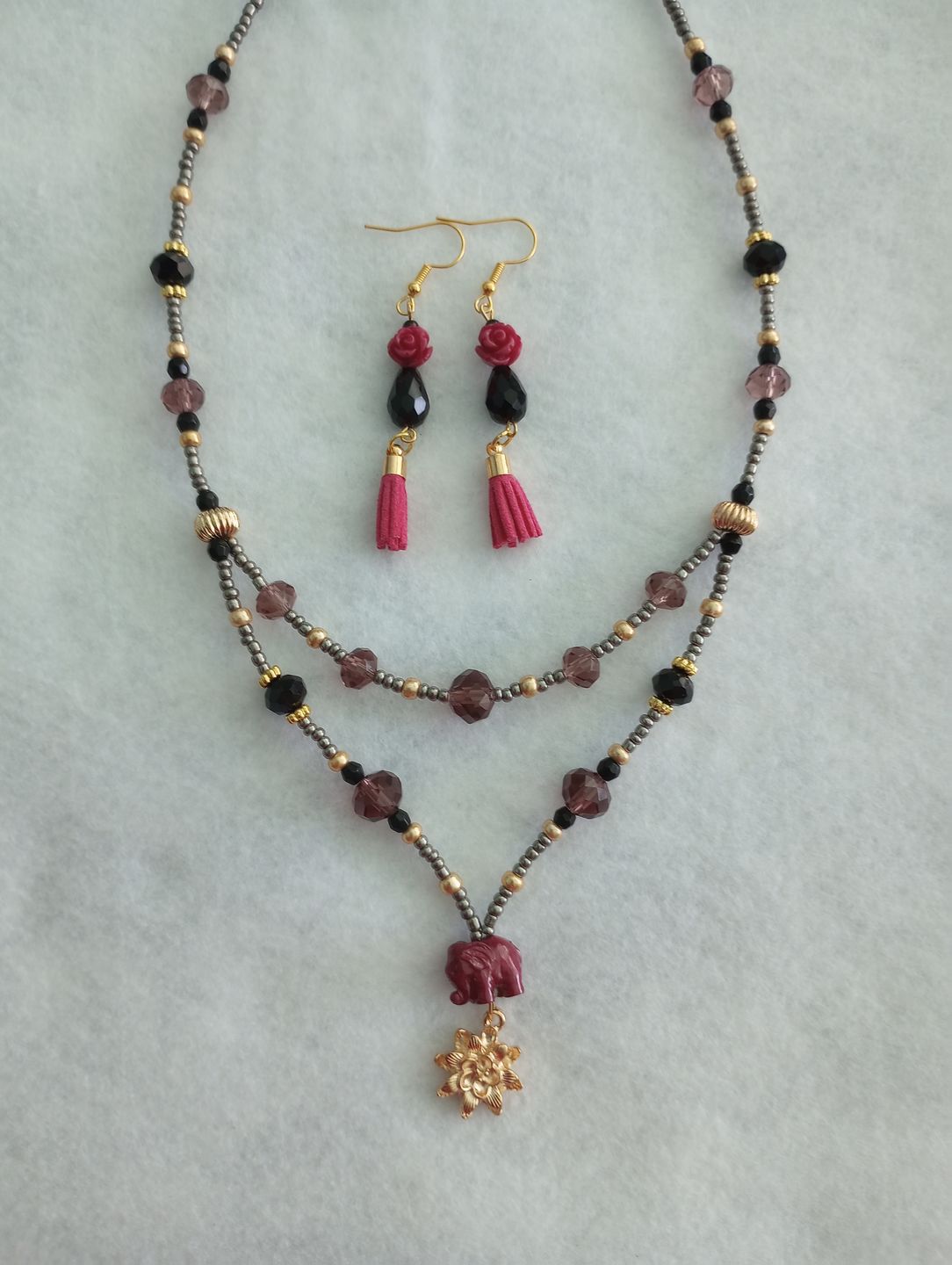 Customer photo review of Mini Bead Mix in Pink Dragonfruit
