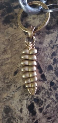 Customer photo review of Brass Rattlesnake Tail Pendant