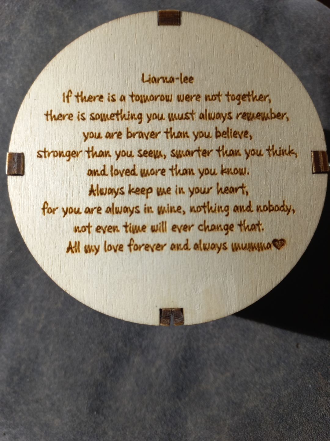 Customer photo review of Cylindrical Hand Crank Music Box