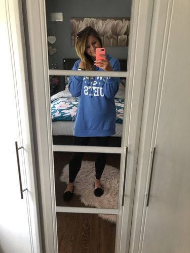 Customer photo review of Lotte Sky Blue Tunic Hoodie