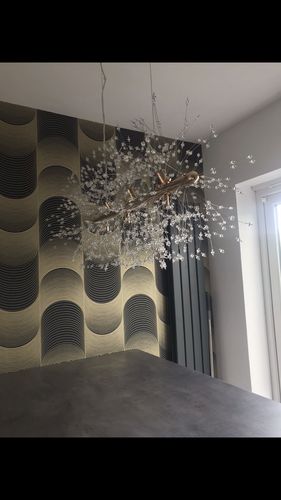 Customer photo review of Modern 9-Light Crystal Chandelier