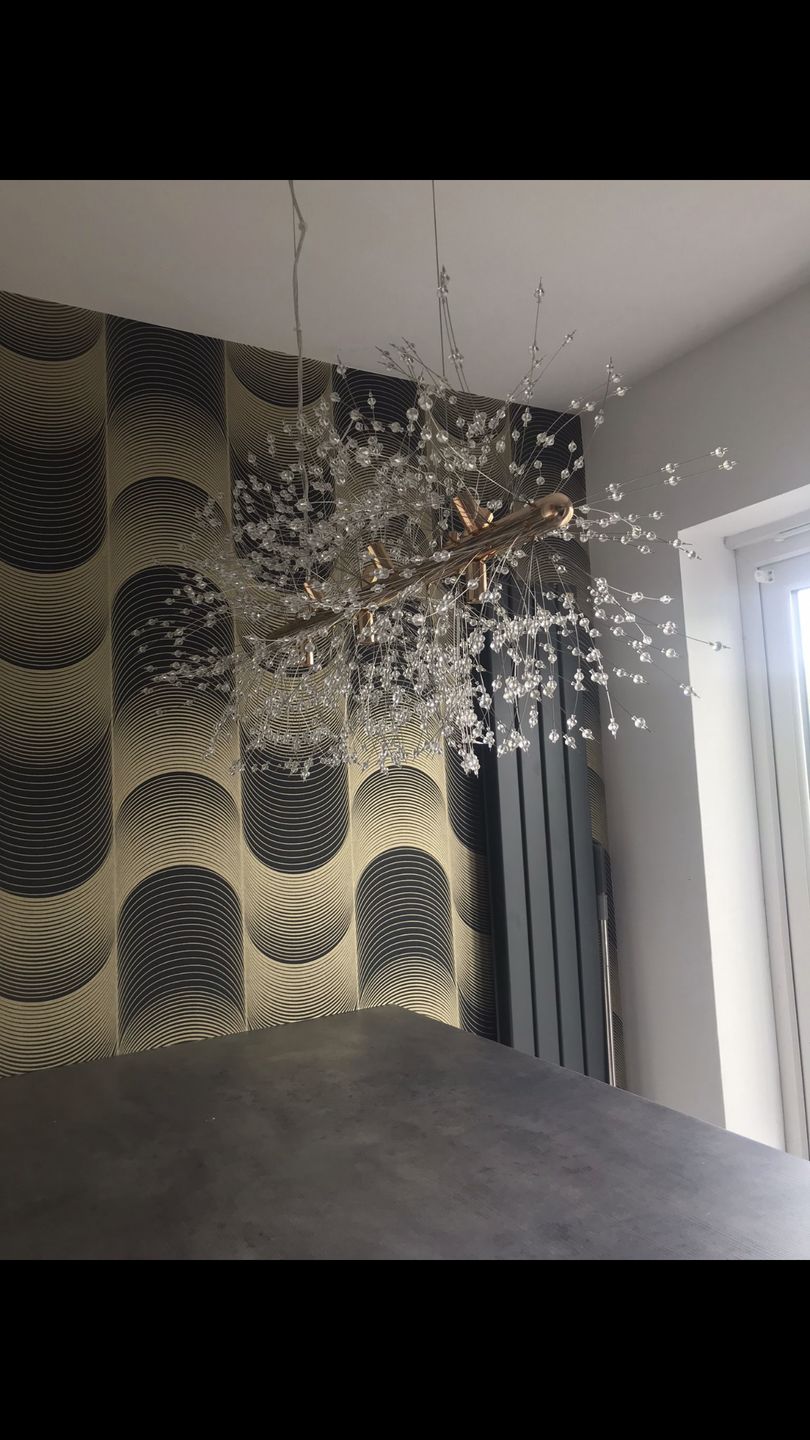 Customer photo review of Modern 9-Light Crystal Chandelier