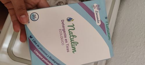 Customer photo review of Eco-Tiras de Detergente 40 lavados Natulim