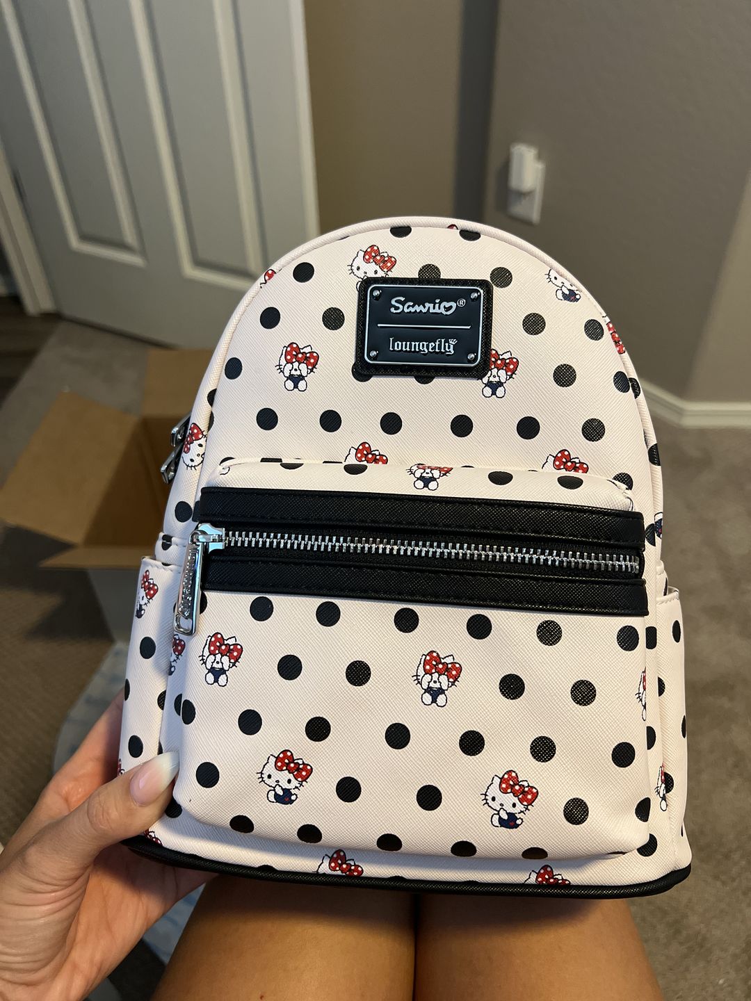 Customer photo review of 707 Street Exclusive - Loungefly Sanrio Hello Kitty Polka Dot Mini Backpack