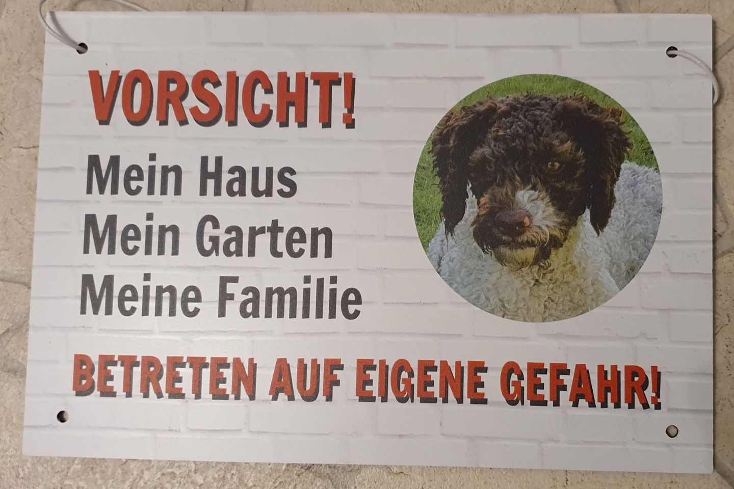 Customer photo review of Vorsicht - Individuelles Gartenschild