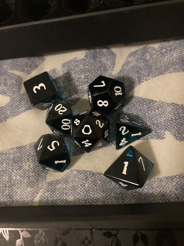 Customer photo review of Custom Artwork/Font Style on Dice Set