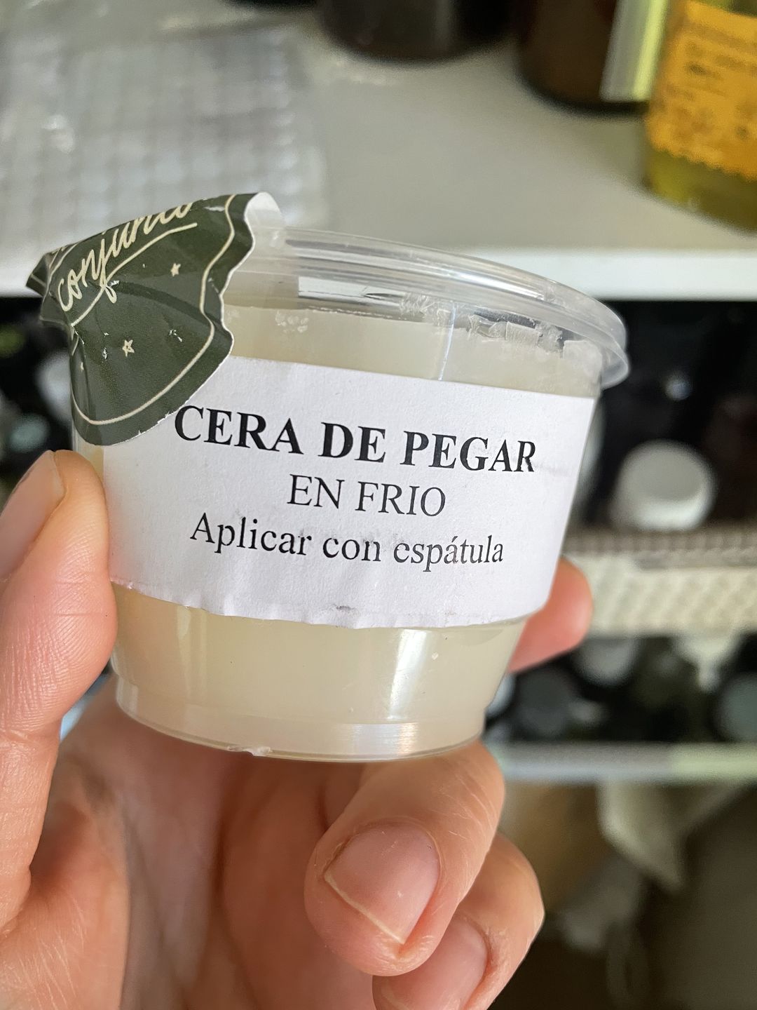Customer photo review of Pegamento / cera en frio