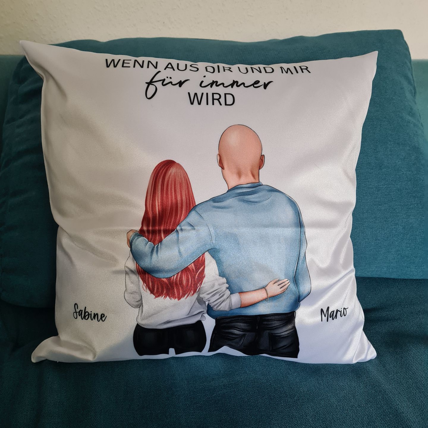 Customer photo review of Pärchen - Personalisiertes Kissen