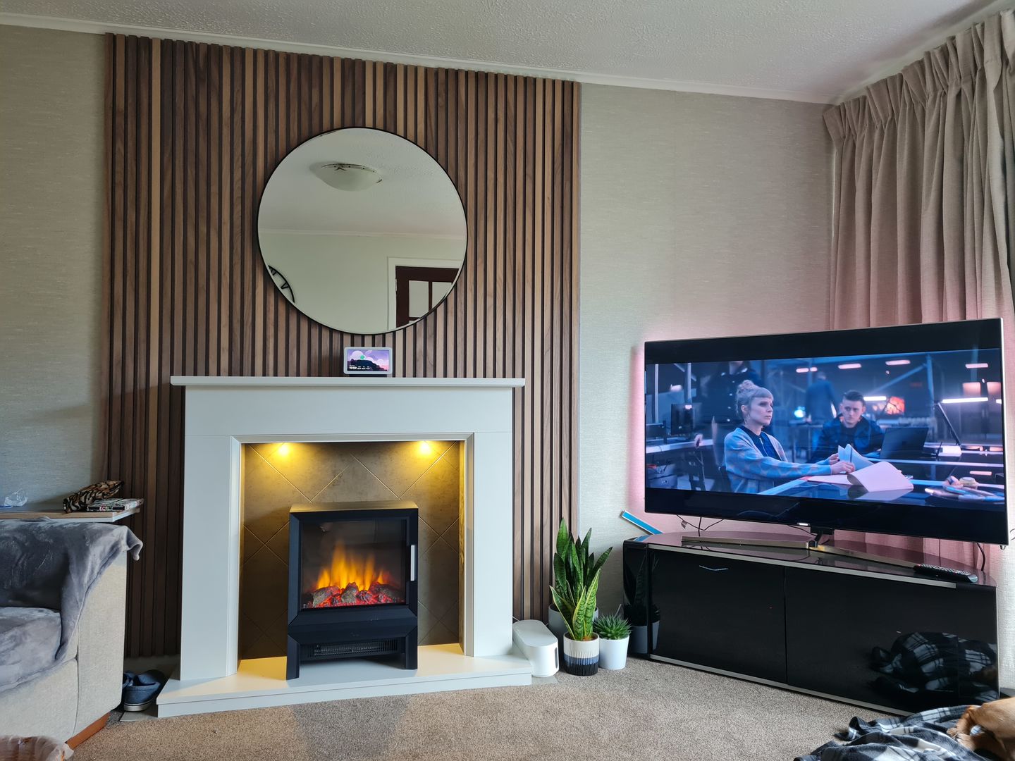 Customer photo review of SlatWall Acoustic Walnut
