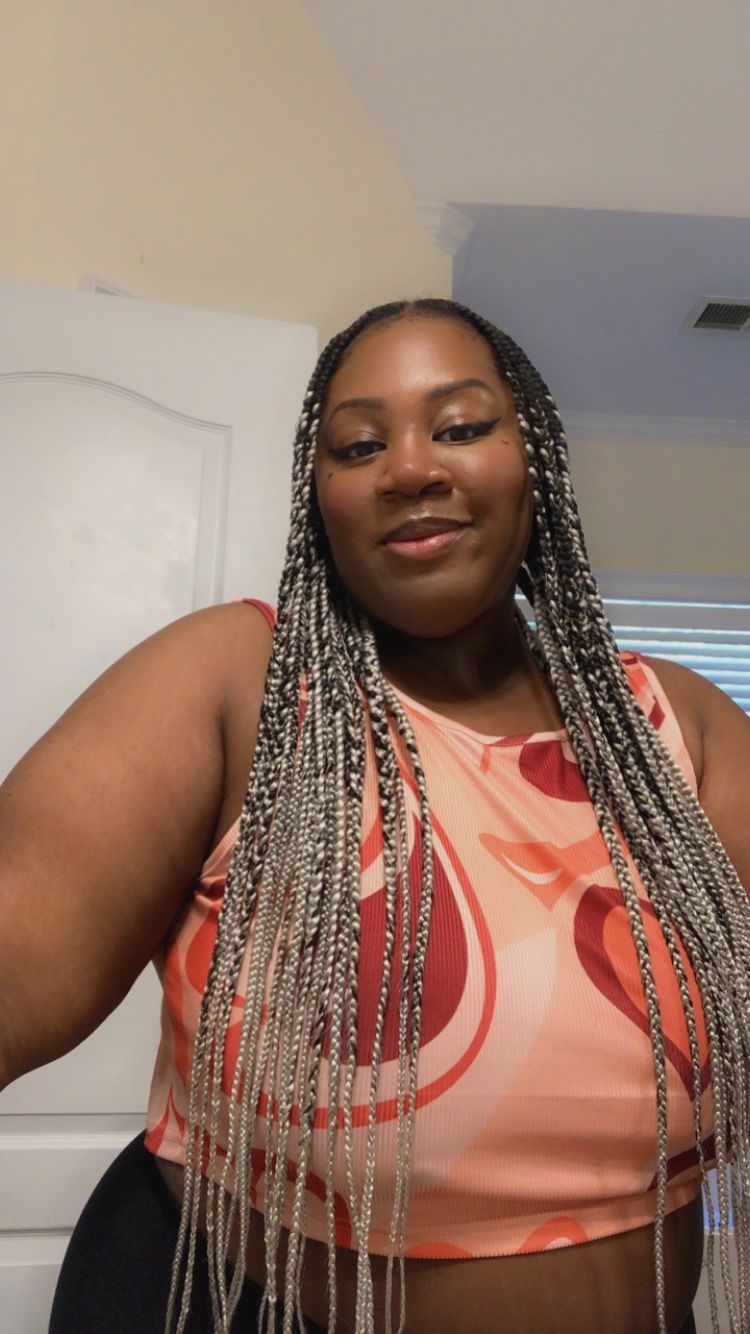 Customer photo review of OUTRE SYNTHETIC PRE STRETCHED ULTRA BRAID - XPRESSION 3X 52"