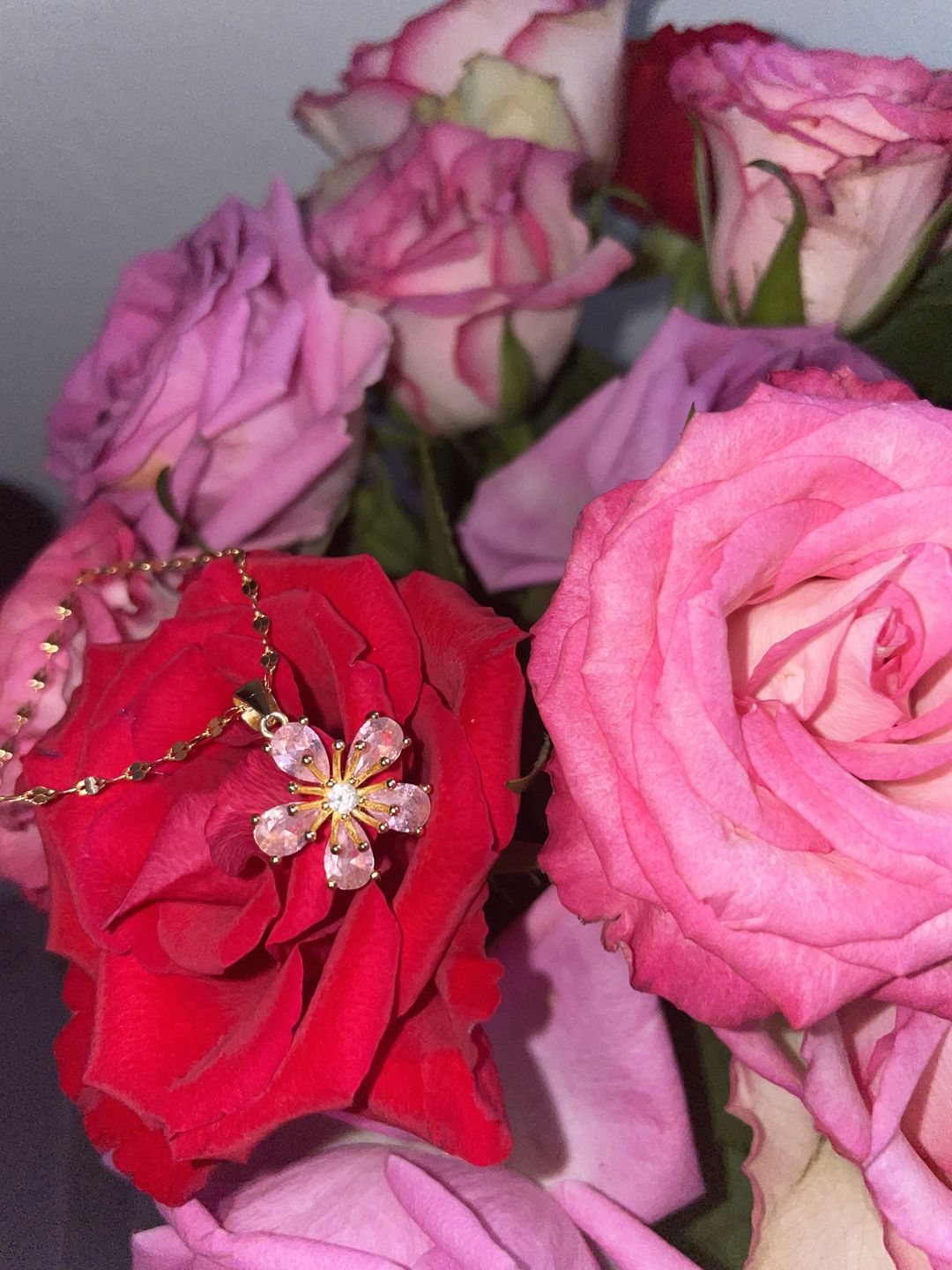 Customer photo review of Sakura Flower Kette | 925 Echtsilber