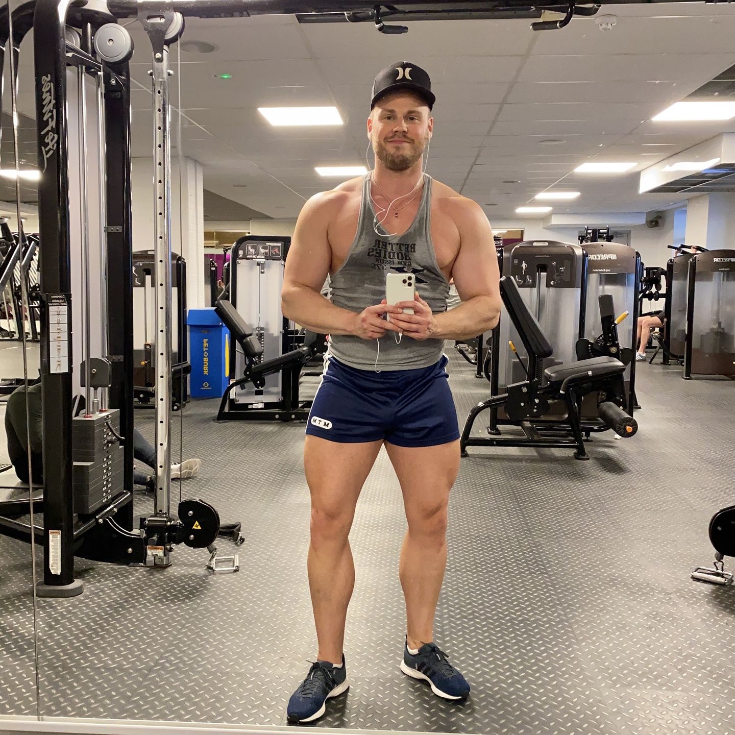 Customer photo review of Tracksuit Style Navy Shorts