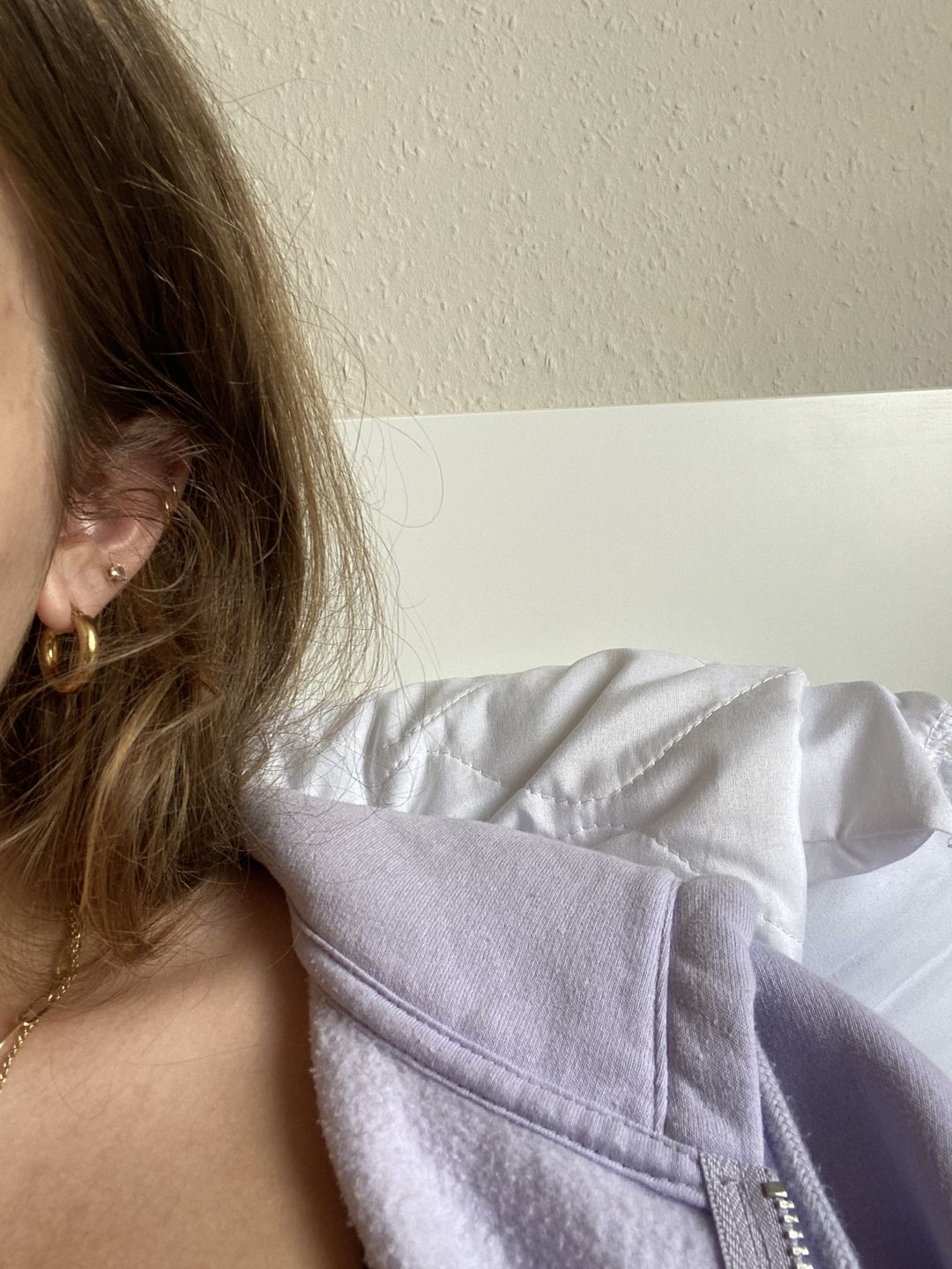 Customer photo review of Chubby Hoop Earrings