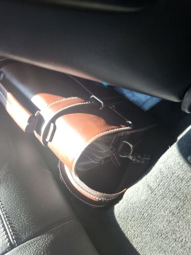 Customer photo review of Huckleberry Leather Messenger Bag Dark Brown