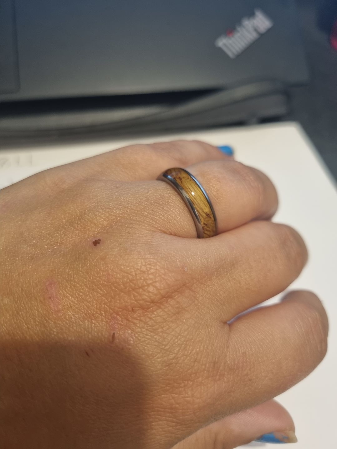 Customer photo review of The Barrelwood Wonder Ring Set