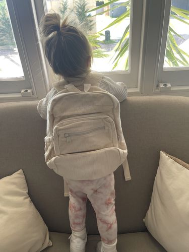 Customer photo review of Corduroy Backpack - Cream