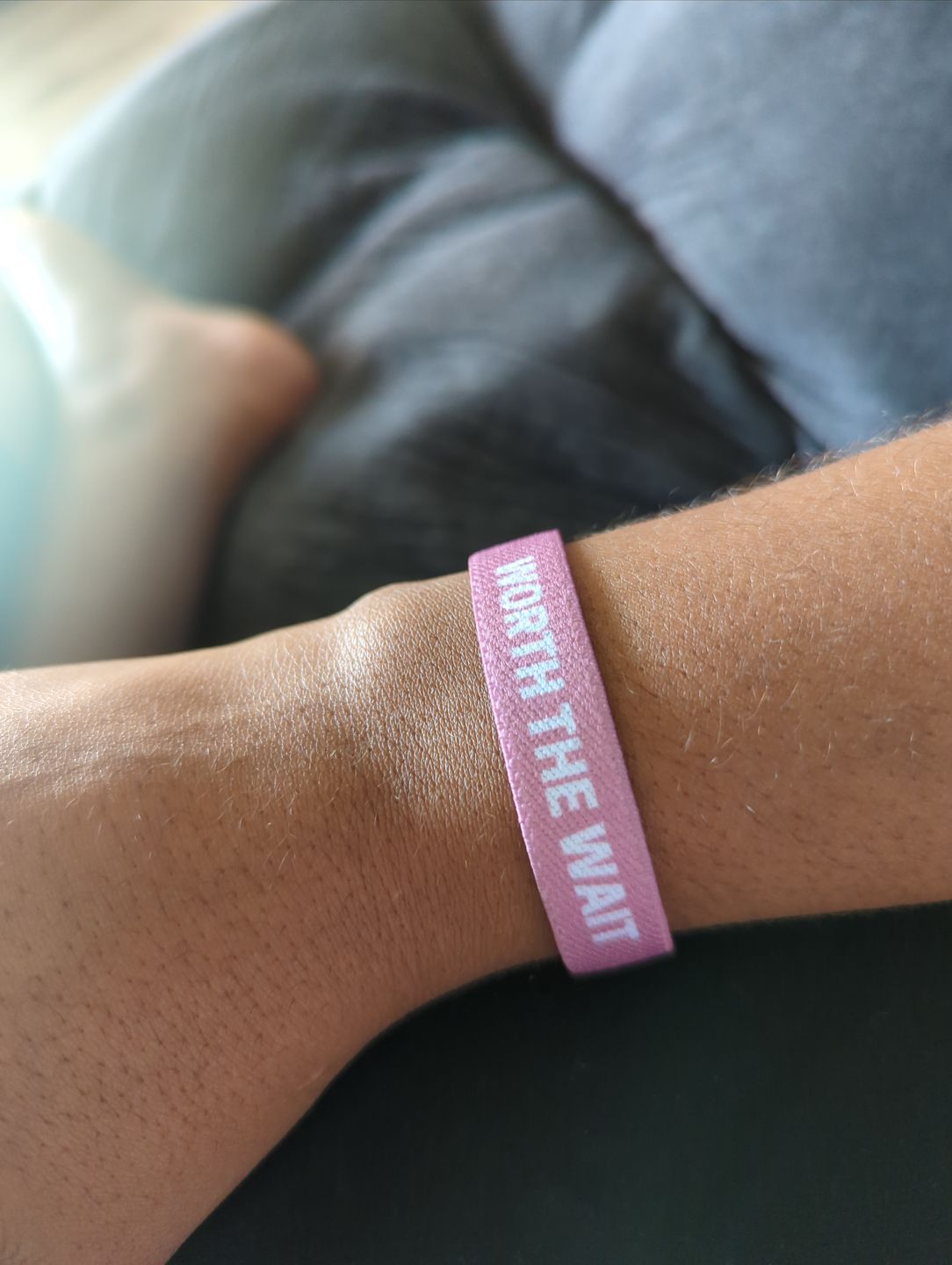 Customer photo review of WORTH THE WAIT WRISTBAND
