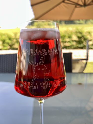 Customer photo review of Wein Bunny - Weinglas