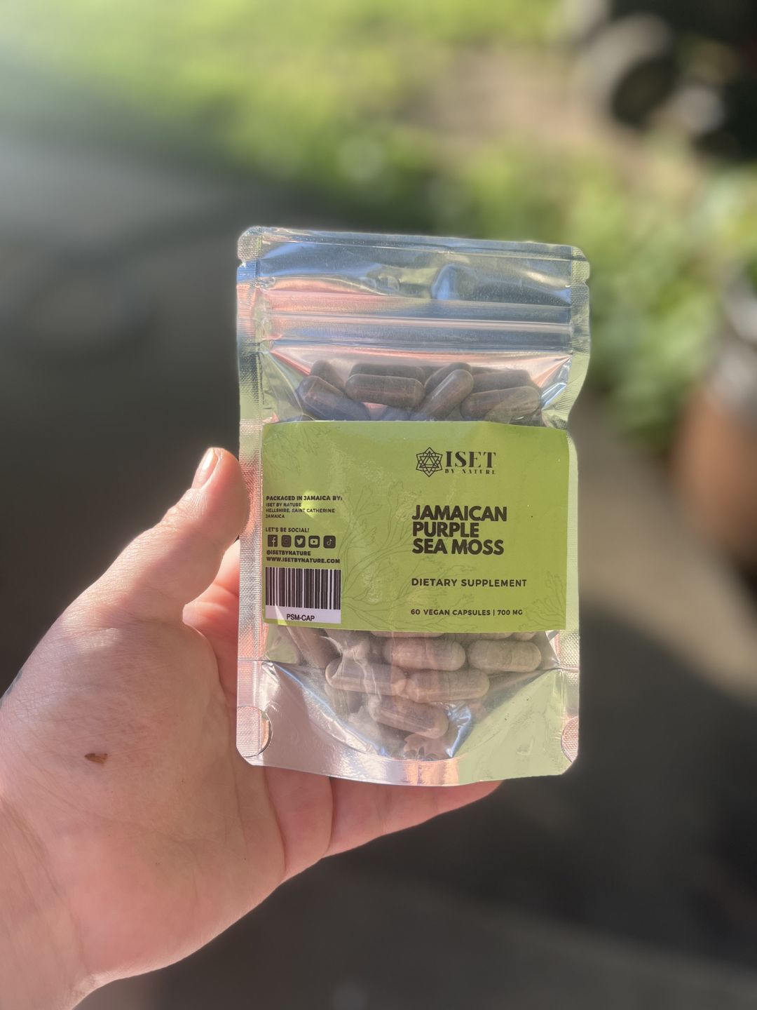 Customer photo review of Jamaican Purple Sea Moss Capsules | 700 mg | 100% Pure | No Fillers | 60 Vegan Capsules